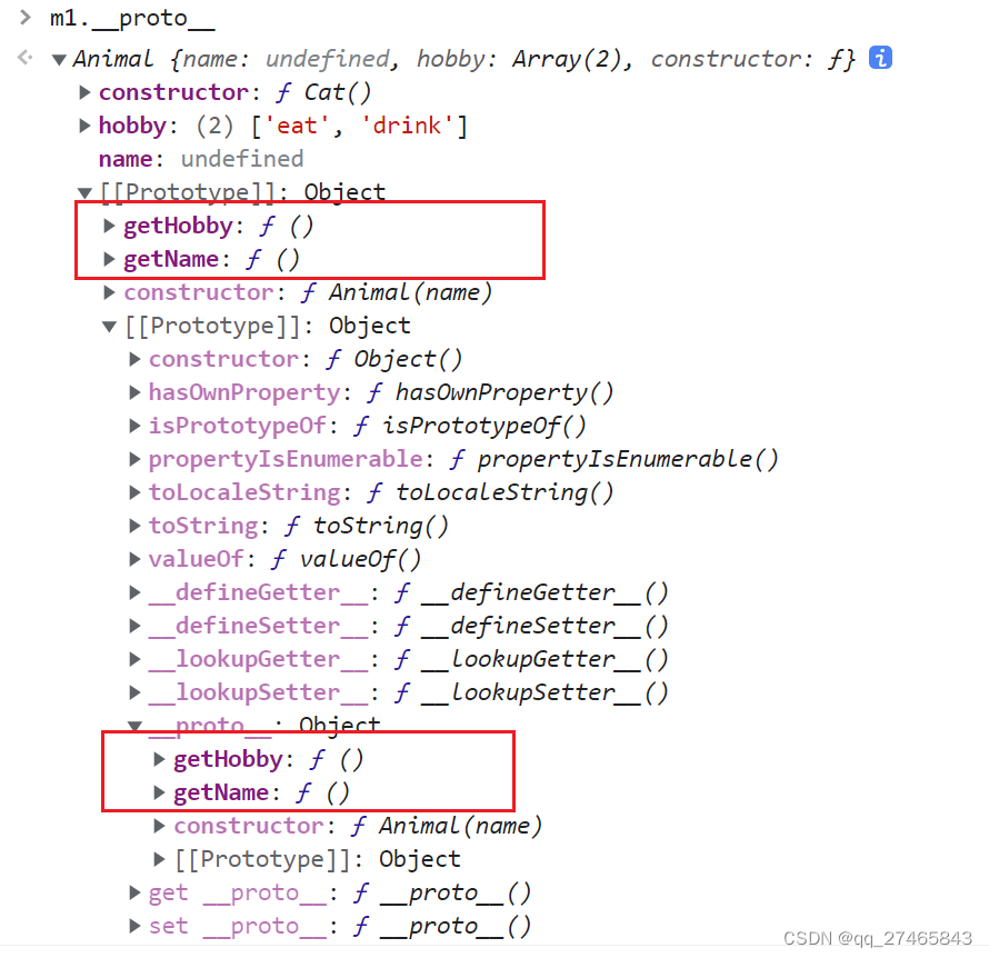 子类实例对象的原型